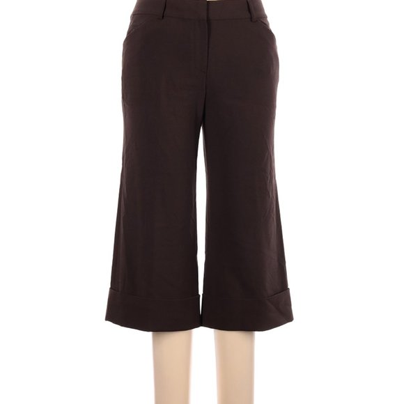 Tahari Cuffed Dress Pants Brown Size 6 Item #35 - Picture 1 of 2
